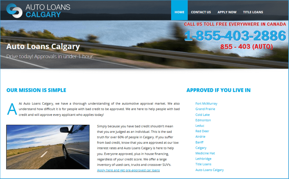 Auto Loans Calgary
