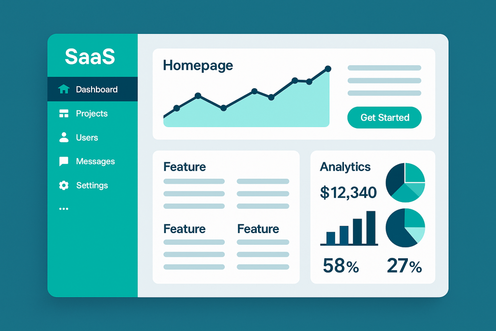 SaaS dashboard UI design and mockup